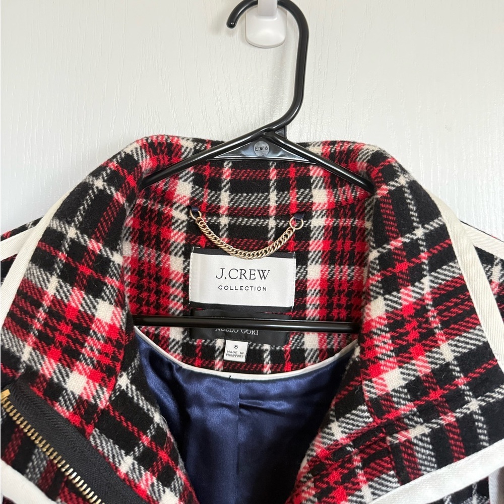 J. Crew Collection Car Coat In Winter Plaid Italian Stadium-Cloth Wool - Picture 5 of 11